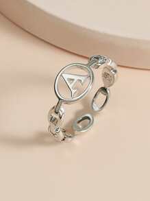 خاتم ملفوف بتصميم سلسلة - فضي - مشاهدة 2