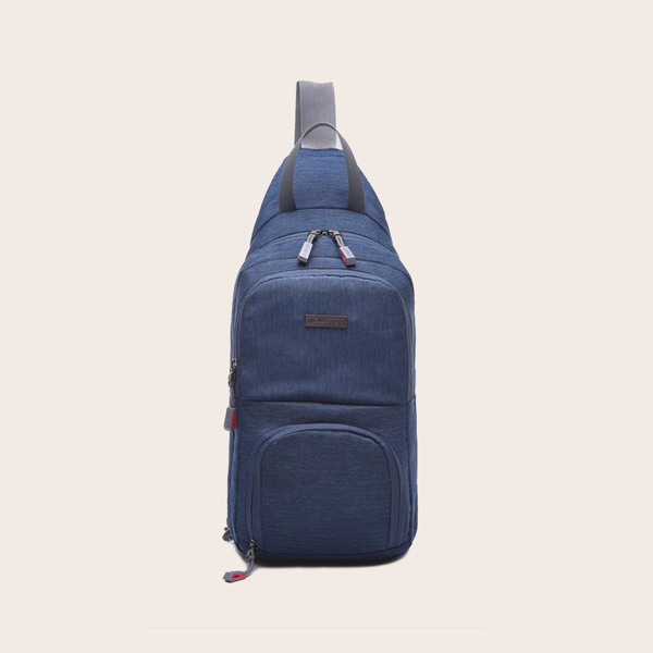 

Men Pocket Front Sling Bag, Blue