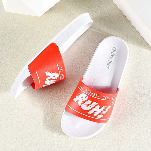 

Slogan Graphic Slides, Red and white