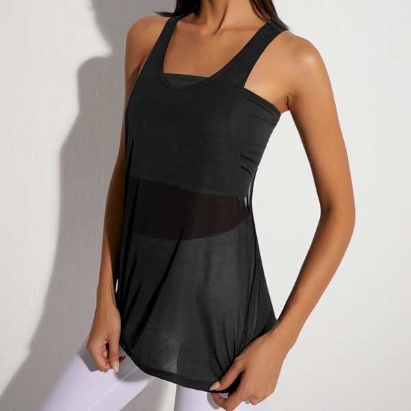

Softness Racer Back Sports Tank, Black