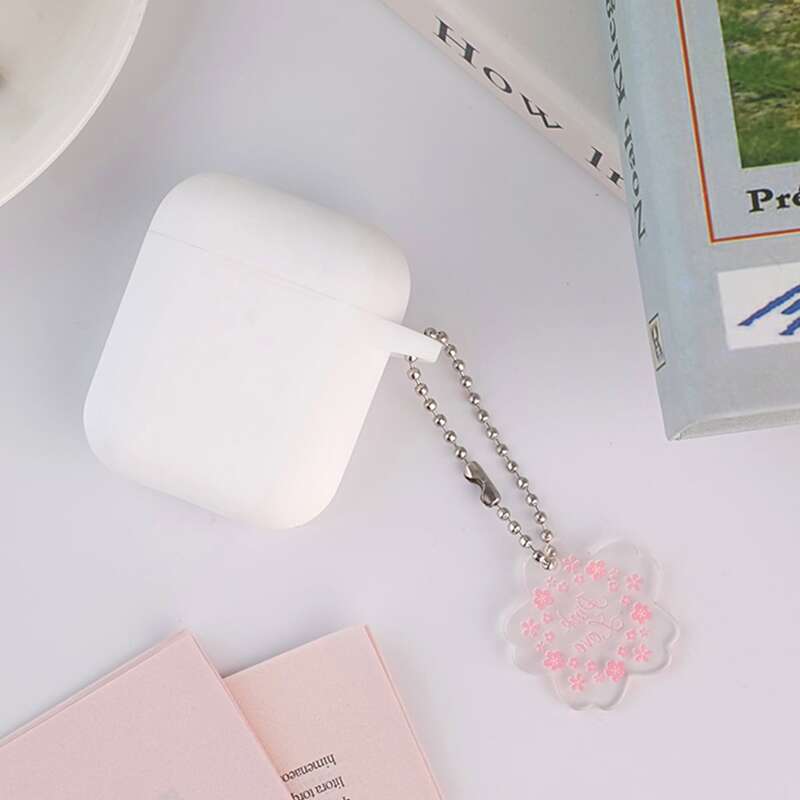 

Floral Charm Airpods Case, White