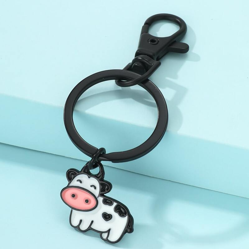 

Cartoon Cow Bag Charm, Black
