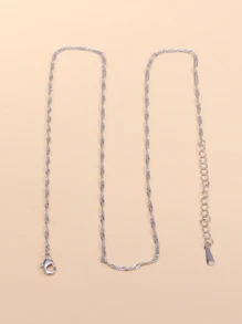 1pc Simple Necklace - Silver - View 2