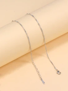 1pc Simple Necklace - Silver - View 3