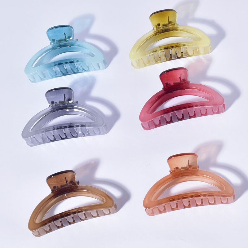 

6pcs Clear Hair Claw, Multicolor