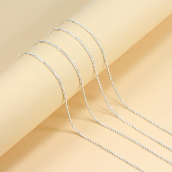 

1pc Simple Necklace, Silver