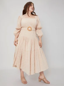 SHEIN Plus Gathered Dress