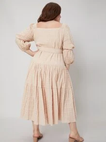 SHEIN Plus Gathered Dress