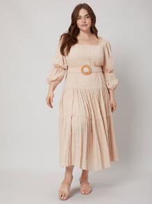SHEIN Plus Gathered Dress