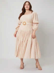 SHEIN Plus Gathered Dress