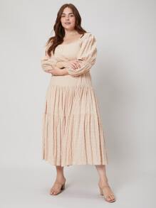 SHEIN Plus Gathered Dress