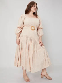 SHEIN Plus Gathered Dress