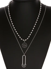 Vòng cổ xếp lớp cho nam - màu đen - Xem 1