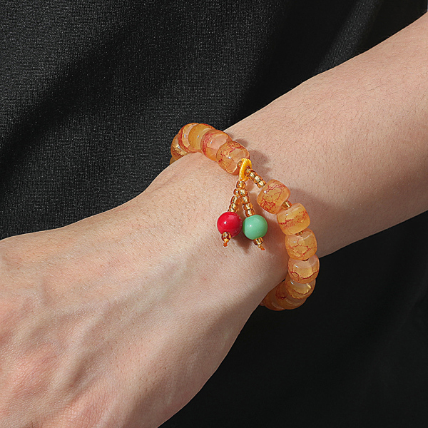 

Men Beaded Bracelet, Champagne