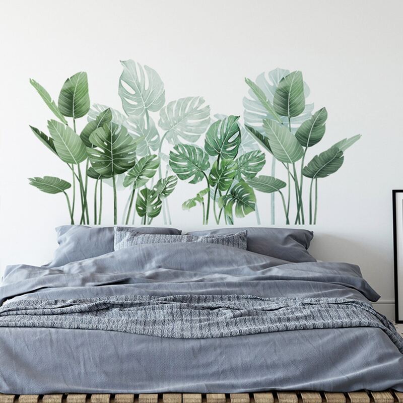 

1pc Plant Graphic Wall Sticker, Green