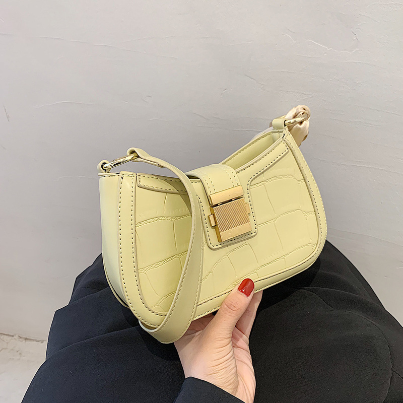 

Twilly Scarf Decor Shoulder Bag, Yellow