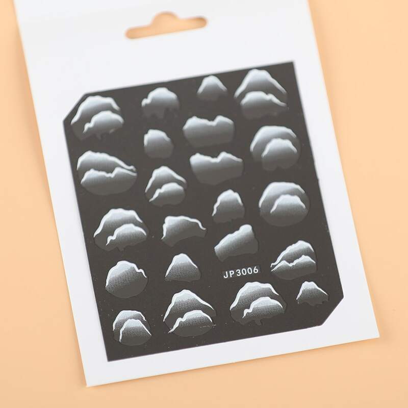 

1sheet Graphic Nail Art Sticker, White