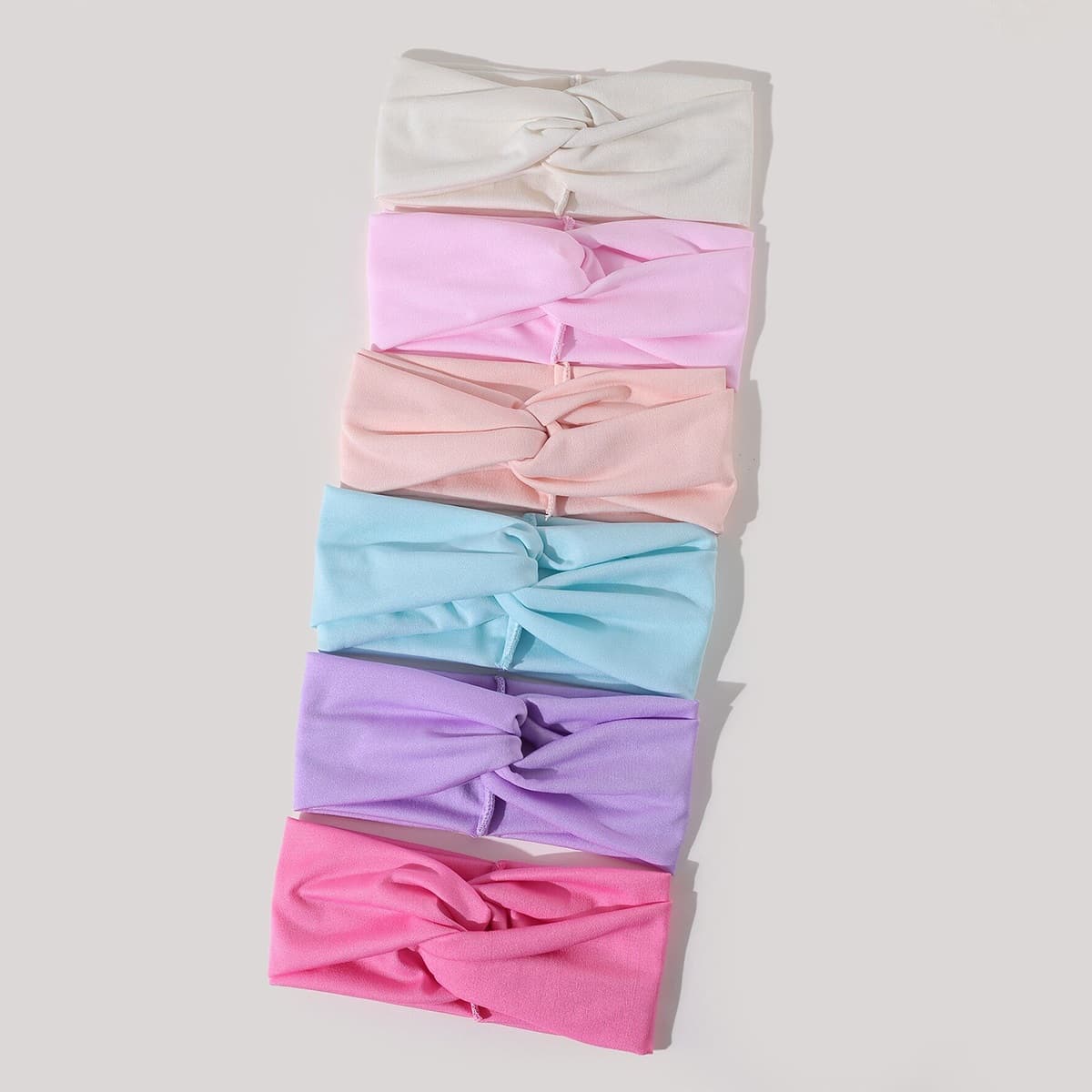 

6pcs Solid Hair Band, Multicolor