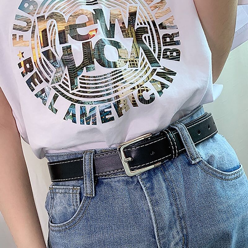 

Geometric Buckle Belt, Black