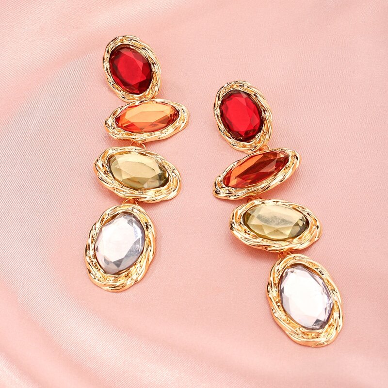 

Gemstone Charm Drop Earrings, Multicolor