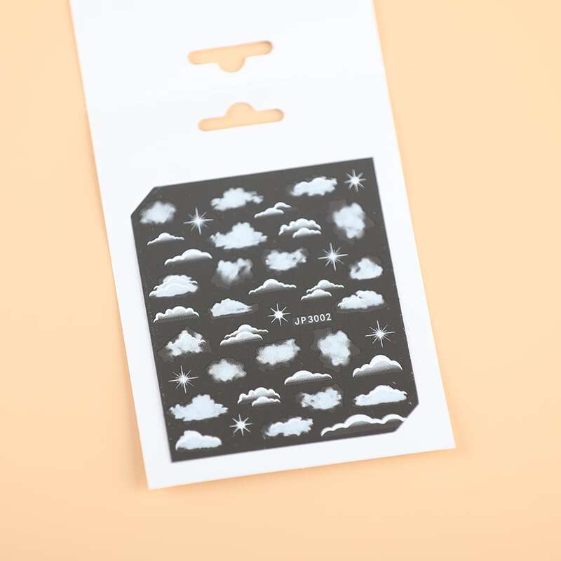 

1sheet Graphic Nail Art Sticker, White