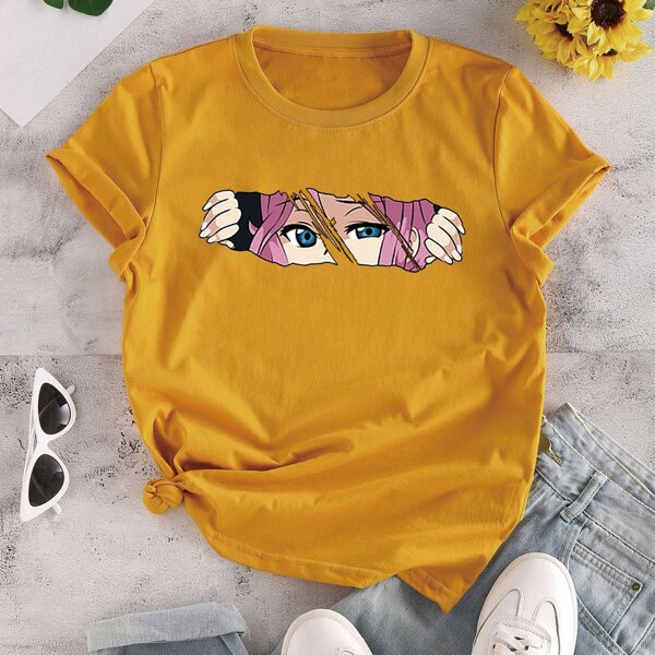 

Figure Graphic Crew Neck Tee, Yellow