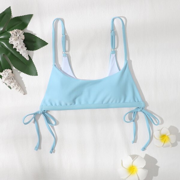

Tie Side Bikini Top, Baby blue