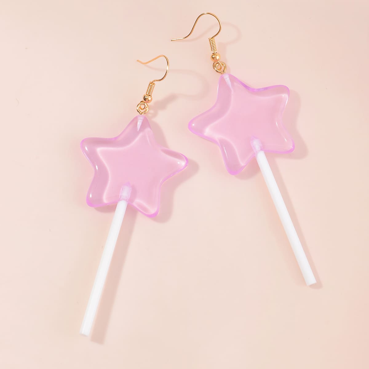 

Star Lollipop Drop Earrings, Pink