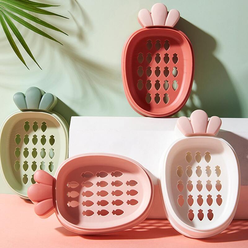 

1pc Random Carrot Soap Storage Box, Multicolor
