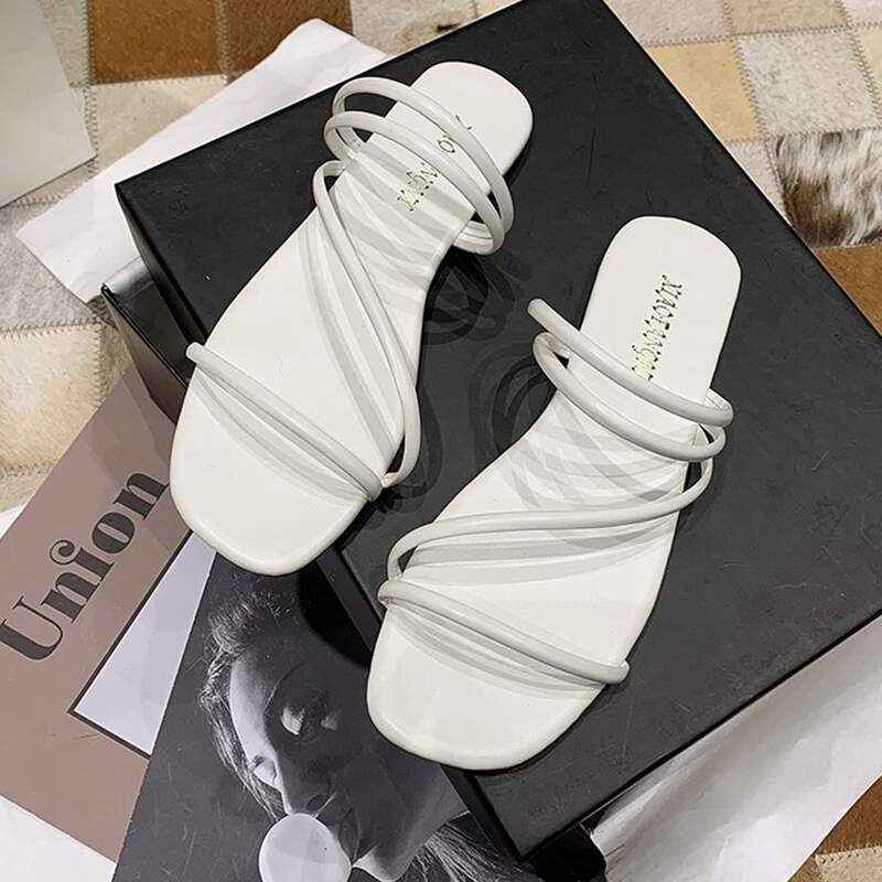 

Minimalist Slide Sandals, White