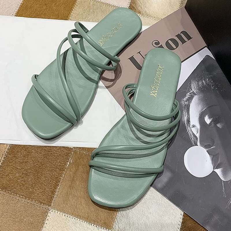 

Minimalist Slide Sandals, Green