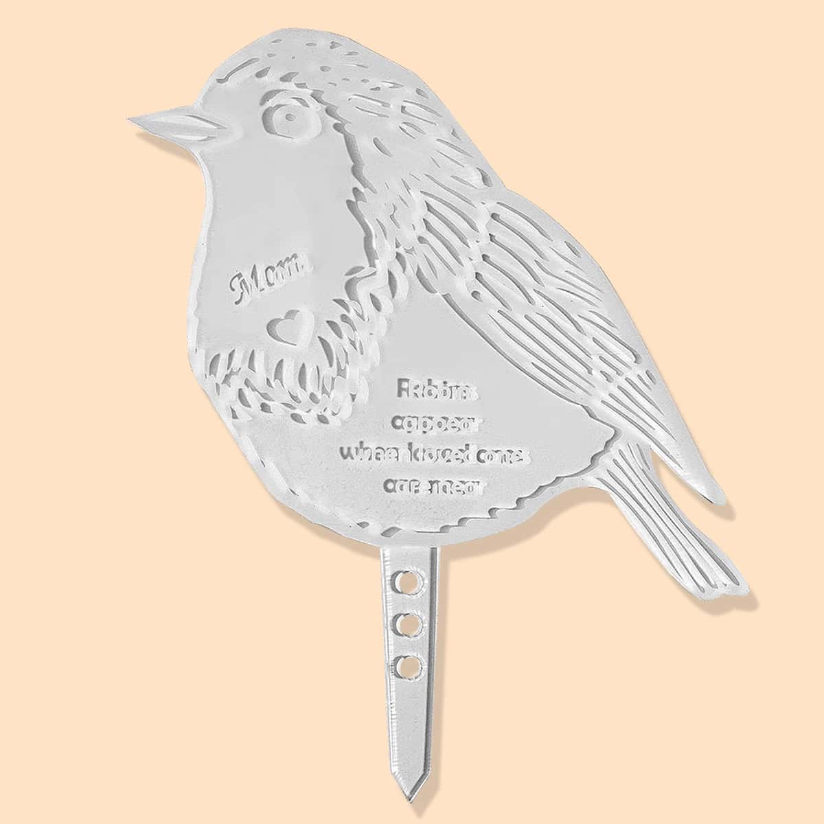 

1pc Bird Shaped Courtyard Decoration Brand, White