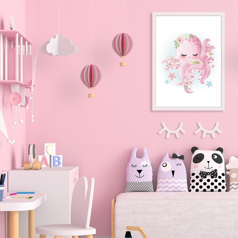 

1pc Kids Cartoon Wall Painting Without Frame, Multicolor