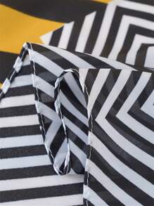 條紋圖案手帕 - 黃色 - 查看 4