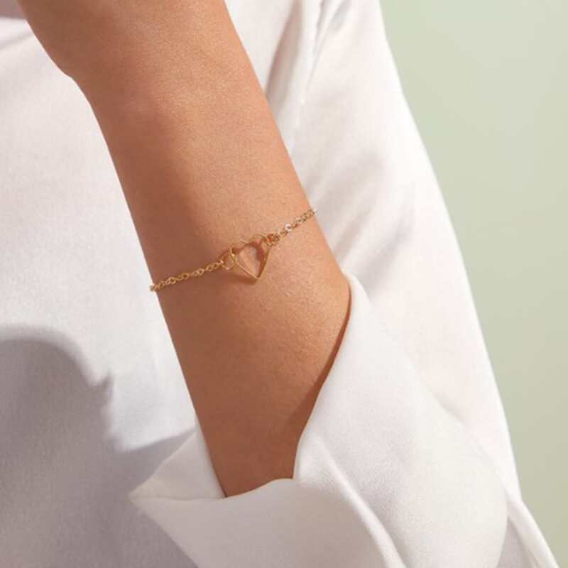 

Heart Chain Bracelet, Gold