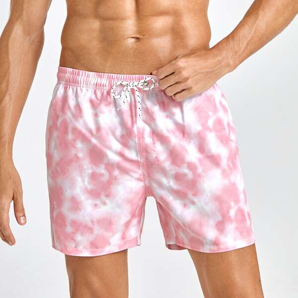 

Men Random Tie Dye Swim Trunks, Multicolor
