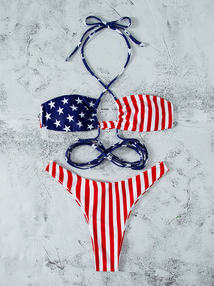 アメリカ国旗 柄 ビキニ | SHEIN JAPAN