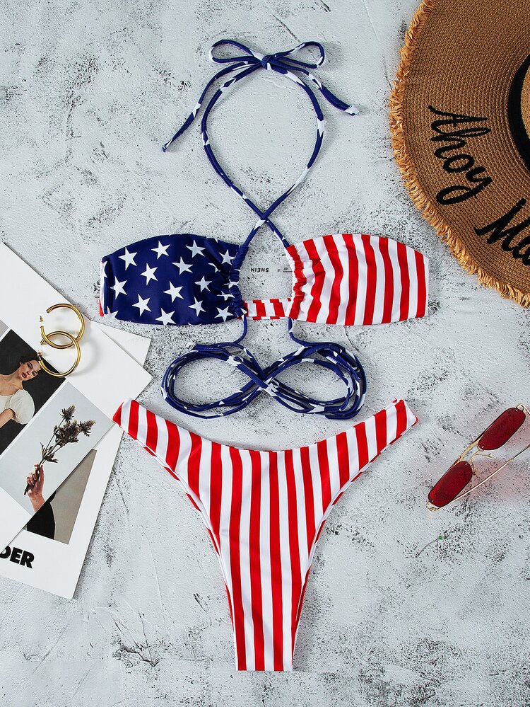 アメリカ国旗 柄 ビキニ | SHEIN JAPAN