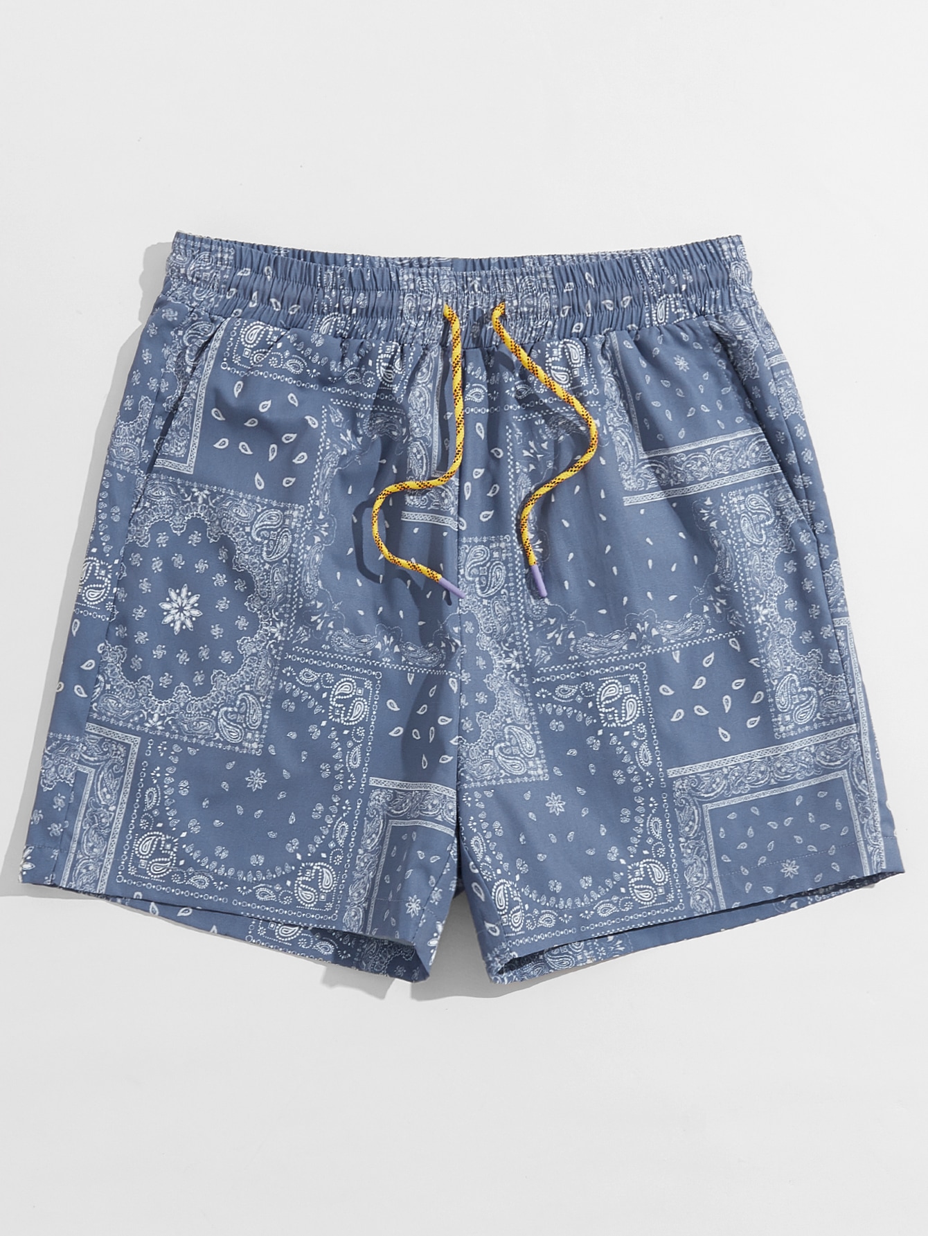 SHEIN Men Drawstring Waist Paisley 