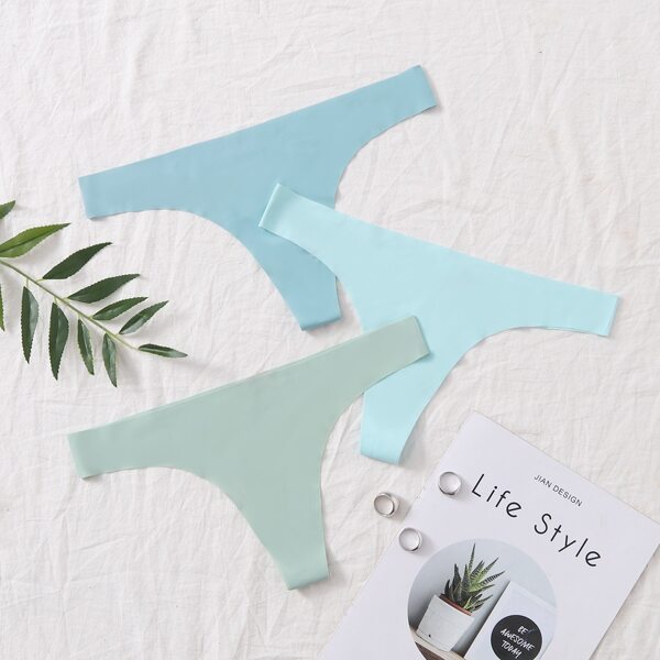 

3pack No Show Panty Set, Multicolor