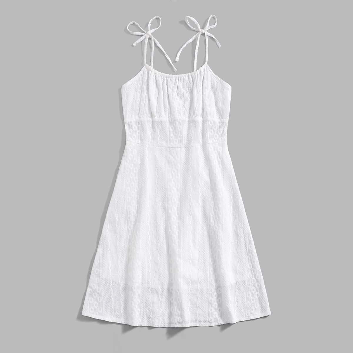 

Tie Shoulder Cami Dress, White