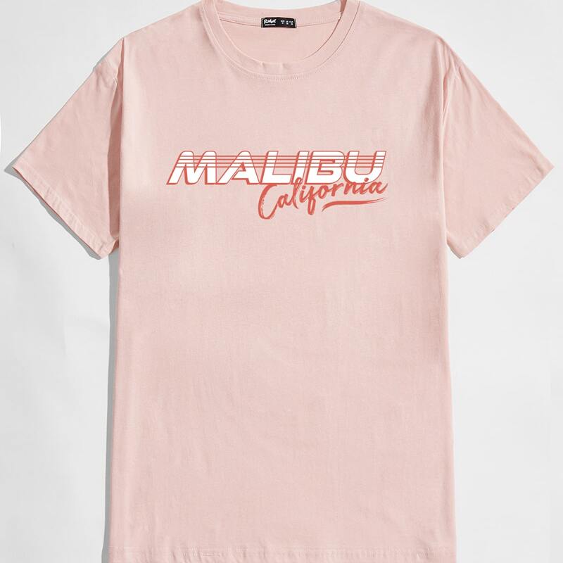 

Guys Letter Tee, Pink