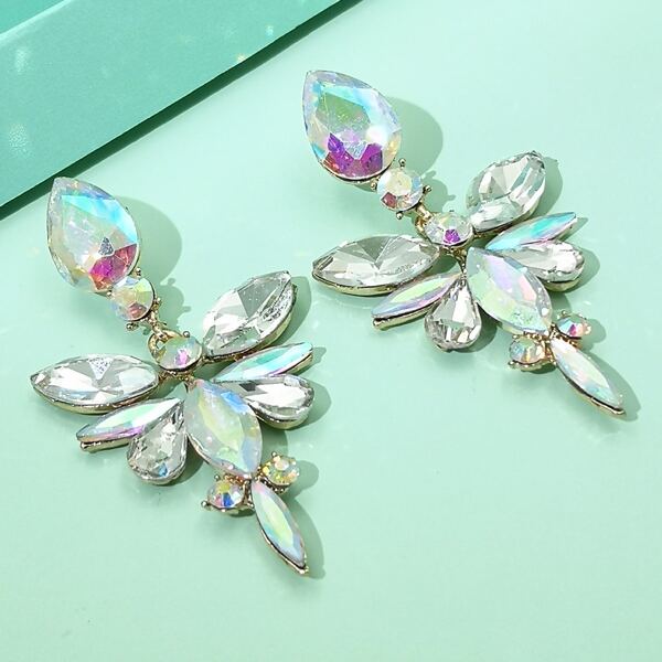 

Rhinestone Decor Drop Earrings, Multicolor