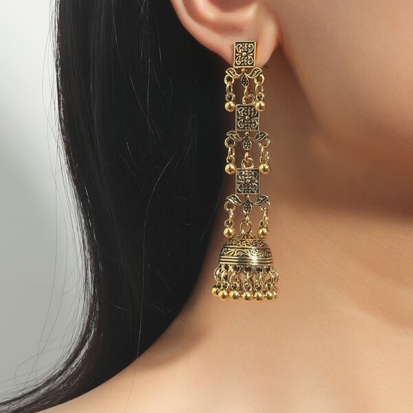 

Jhumka серьги из сплава, Золотистый