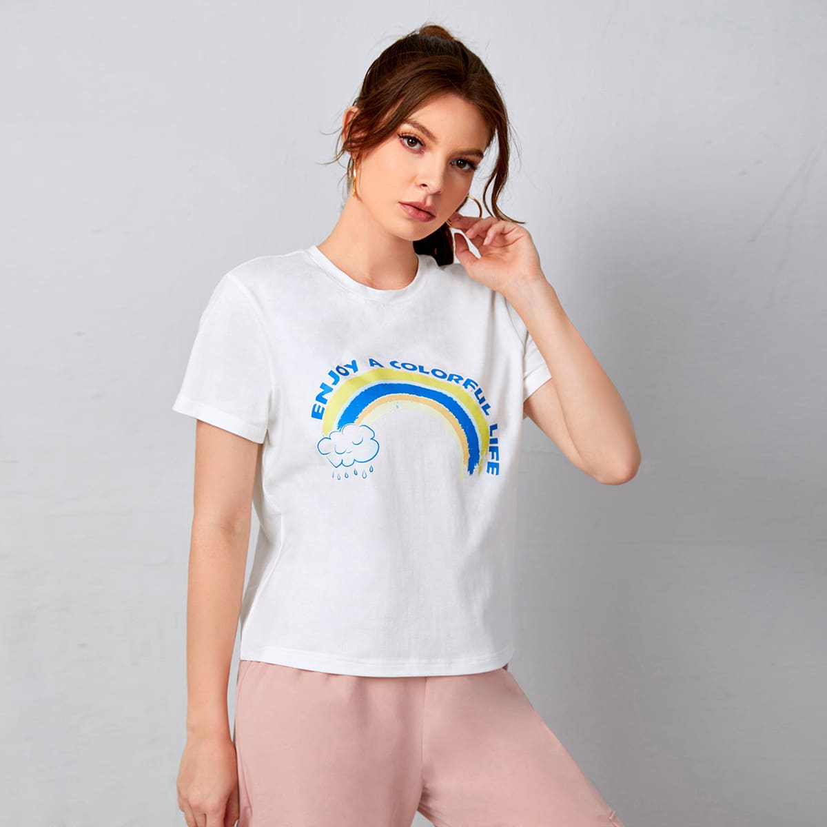 

Slogan Graphic Tee, White