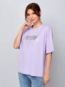 SHEIN T-shirt à lettres