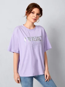 SHEIN T-shirt à lettres