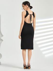 SHEIN Open Back Sweater Dress