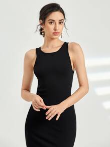 SHEIN Open Back Sweater Dress