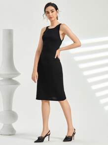 SHEIN Open Back Sweater Dress